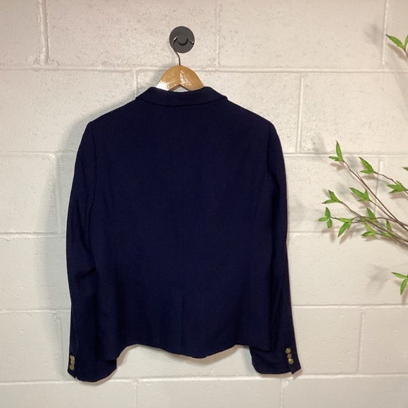 J Crew Navy Blazer | Gold Buttons | Silk Lined - Picture 3 of 3